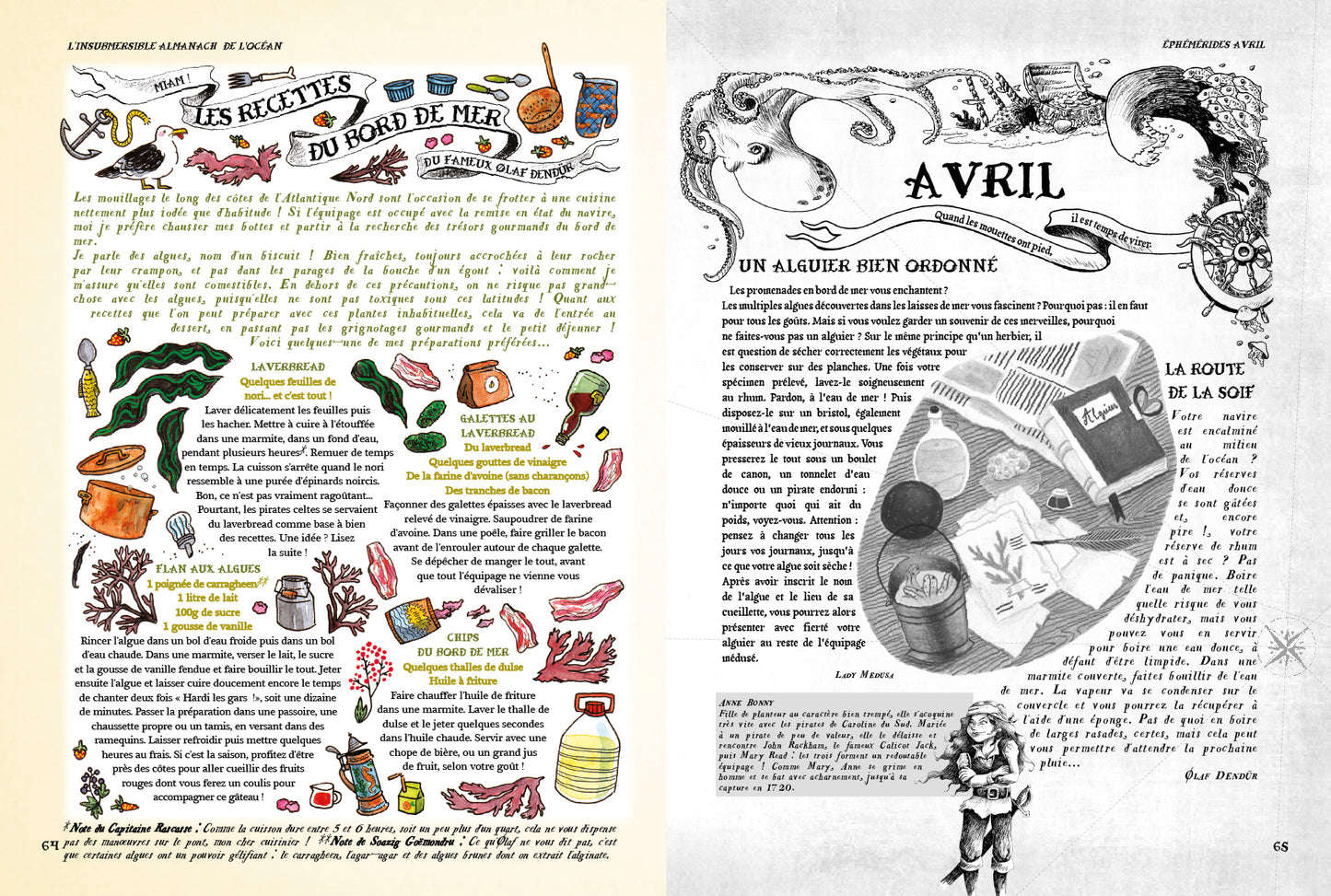 Insubmersible almanach de l'océan, écrit, illustré et annoté par les sorcières